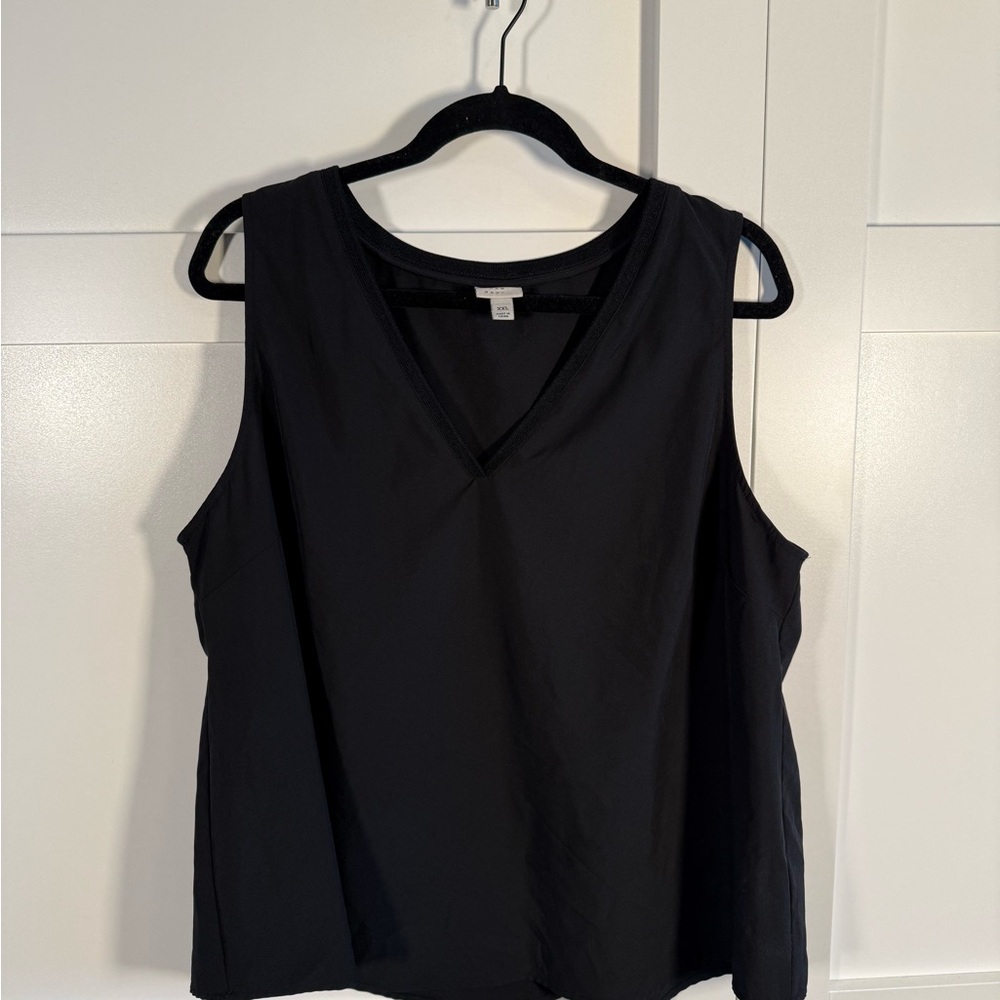 a new day Black V-Neck Tank Top